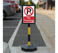 V Safety Temporary Signpost - No Parking - Simbolo di divieto con segnale di sicurezza "P" - 210 x 297 mm (A4) - 3 mm RA2 riflettente alluminio composito