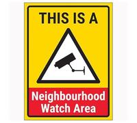 V Safety This Is A Neighbourhood Watch Area 150 x 200 mm - Vinile autoadesivo - Segnale di sicurezza effetto alluminio