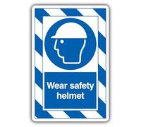 V Safety Wear Safety Helmet - ExtraViz 250 x 350 mm - Cartello di sicurezza in plastica rigida da 1 mm