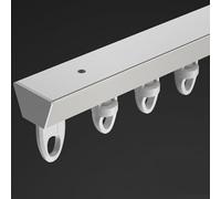 V-Sd - Sistema di binario per soffitto, asta bianca da 4 m per divisori, design a 1 corsia per tende e ains, facile da inserire, soluzione salvaspazio per la decorazione della casa