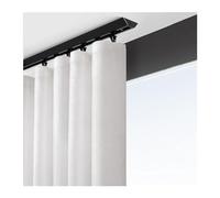 V Shape Ceiling Mount Curtain Track Set Aluminum Room Divider Rod for Privacy & Soundproofing Ideal for Hotels Hospitals Cinemas Black 10FT (305CM)