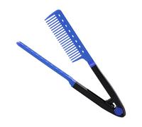 V Shaped Flat Iron Comb - Heat Resistant Hair Styling Tool | Professional Design Comb For Straightening & Curling, Home, Travel, Hotel, Dormitory, Business Trip And Daily Use