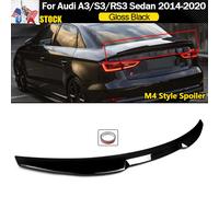 V Style Baule Posteriore Spoiler Ala Per 2014-2020 Audi A3 S3 RS3 Berlina Nero Lucido Ala di Coda Posteriore Tronco Lip Spoiler
