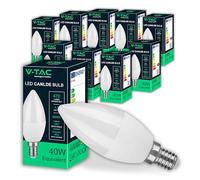 V-TAC 10x Lampadine LED Candela E14-4,5W (Equivalenti a 40W) - Lampadine di Nuova Generazione - 470 Lumen - Massima Efficienza e Risparmio Energetico - 6500K Luce Bianca Fredda