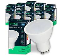 V-TAC 10x Lampadine LED GU10 - [ Alta Efficienza 4.5W ] - 400 Lumen - (Equivalenti a 35W) - Faretto Led GU10 per Massima Efficienza e Risparmio Energetico - Luce Fredda 6500K