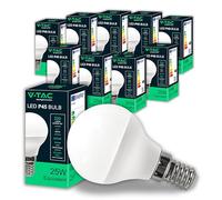 V-TAC 10x Lampadine LED P45 Massima Efficienza - E14-3,7W (Equivalenti a 25W) - 320 Lumen - Lampadina LED Pallina da Golf - Risparmio Energetico - Luce Bianca Fredda 6500K