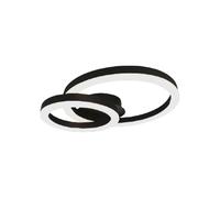 V-TAC Lampadario LED a Sospensione 20W dal Design Moderno a due Anelli D:450-105mm Colore Nero 3000K
