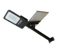 V-TAC Armatura Stradale con Pannello Solare 50W Hybrid-Series Colore Nero 6500K IP65
