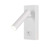V-TAC Lampada da Parete Orientabile LED 2W con Interruttore per Illuminazione Casa e Interni - Faretto da Muro Bianco per Salotto, Camera, Lettura - Design Elegante - Applique - Luce Calda 3000K -