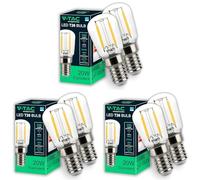 V-TAC 2x Lampadina LED Filamento T26 per Frigorifero e Lampade - Attacco E14-2W - 200 Lumen - Lampadine LED Piccole per Massima Efficienza e Risparmio Energetico - Luce 3000K Bianca Calda