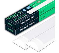 V-TAC 2x Plafoniera LED Lineare da Soffitto 30 CM - 10W - Chip Samsung - Lampada Rettangolare 1000 Lumen - IP20 per Parete, Garage, Negozio - Tubo LED - Luce 6500K Bianca Fredda