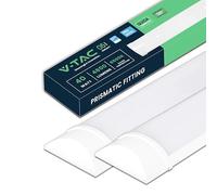 V-TAC 2x Plafoniere LED Lineari da Soffitto 120 CM - 40W - Chip Samsung - 2 Pezzi - Lampada Rettangolare 4800 Lumen IP20 per Parete, Garage, Negozio - Tubo LED Plafoniera - Luce 6400K Bianca Fredda