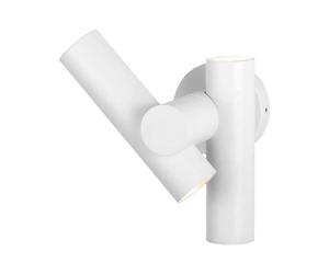 V-TAC 2x2.6W 2 Way Spot Wall Light 3000K White Body IP44