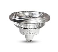 V-TAC 4224 - Lampadina a LED SMD, attacco GU10, 12 W, 220-240 V, COB 3.000 K, 650 lumen, angolo di illuminazione: 40°, non dimmerabile, luce bianca calda VT-1112