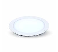 V-TAC 4835 - Faretto LED a pannello da incasso da 22 Watt, forma circolare, luce bianca calda da 2300 lumen, 3000 kelvin, fascio luminoso da 120°, dimensioni: esterno 240 mm, apertura 220 mm, colore del bordo bianco laccato opaco Regolabile e non in base al trasformatore, modello VT-2200 RD