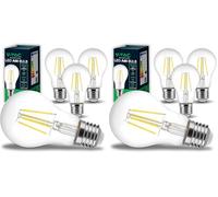 V-TAC 4x Lampadina LED a Filamento con Attacco E27 10W (Equivalenti a 75W) A60-1055 Lumen - 4 Lampadine LED Massima Efficienza e Risparmio Energetico - 3000K Luce Bianca Calda (Confezione da 2)