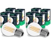 V-TAC 4x Lampadine LED Filamento G45 - E27-4W (Equivalenti a 35W) - 400 Lumen - Piccola Lampadina con Massima Efficienza e Risparmio Energetico - Luce Bianca Fredda 6500K (Confezione da 2)