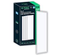 V-TAC 4x Pannelli LED da Incasso 40W - Chip Samsung - 120 x 30 cm - 4440 Lumen - IP20 - Lampada Rettangolare per Soffitto, Ufficio, Casa, Negozio - Pannello Plafoniera - Luce 6500K Bianca Fredda -