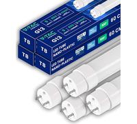 V-TAC 4x Tubi LED 60 CM - attacco G13-9W - [CHIP CREE LED ALTE PERFORMANCE]850 Lumen - Tubi LED per Soffitto, Parete, Garage - Tubo LED forma T8 - Sostituzione Neon - Luce Fredda 6500K