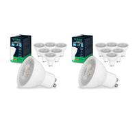 V-TAC 6x Lampadine LED GU10 6W (Equivalenti a 60W) - Chip SAMSUNG - 445 Lumen - Alta Luminosità - Faretto Led GU10 per Massima Efficienza e Risparmio Energetico - Lampadina Luce Calda 3000K