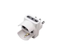 V-TAC Adattatore Multipresa con 2 Prese Laterali 10/16A 2P+T e una Frontale 10/16A 2P+T Bipasso + Schuko Spina 16A 2P+T Colore Bianco