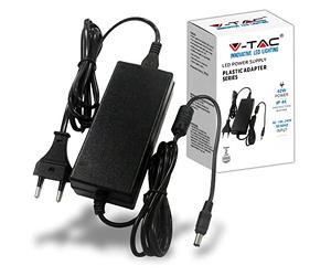 V-TAC Alimentatore 12V 42W 3,5A con Jack 2.1 per Telecamere, Strisce LED, Modem - Trasformatore 12V Plug&Play con Spina Corrente Casa per Schermi, Apparecchiature Elettroniche - Input AC 100-240V