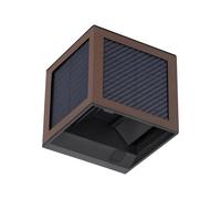 V-TAC Applique LED Solare da Esterno 9W Sensore PIR e USB Marrone CCT IP65