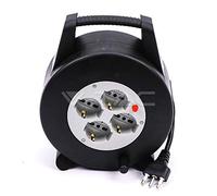 V-TAC PROLUNGA AVVOLGICAVO SPINA 16A E 4 PRESE 10/16A BIPASSO/SCHUKO 10 METRI