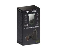 V-TAC Caricatore Auto Ricarica Rapida USB-C 20W + USB-A 18W