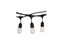 PORTALAMPADA 5MT CON 10 ATTACCHI E27 NERA IP65 SCHUKO VT-7135-LED3698 V-TAC