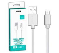 V-TAC Cavo USB-A a Micro USB 1 Metro per Smartphone, Computer, Tablet - Cavo MicroUSB per Ricarica e Trasmissione Dati - Compatibile Apple Huawei e Samsung - Bianco