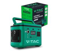 V-TAC Centrale Elettrica Portatile Power Station 600W - Batteria di Accumulo 568Wh - Potenza Max 1000W - AC:220V - Display LED - Ricarica con Pannello Fotovoltaico Opzionale o Alimentatore Corrente