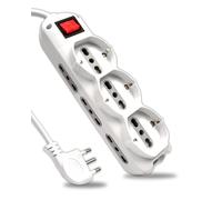 V TAC Ciabatta Multipresa Elettrica 9 Posti con Interruttore e Cavo 1,5mt 6
