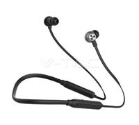 COPPIA AURICOLARI BLUETOOTH ARCHETTO SPORT NERO VT-6166-LED7710 V-TAC