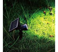 V-TAC Faretto LED da Giardino con Picchetto Colore Nero Con Pannello Solare 2W 3000K IP65