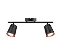 V-TAC Faretto LED da Muro Doppio 12W con Testa Orientabile Colore Nero 3000K IP20