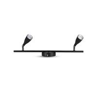 V-TAC Faretto LED da Muro Doppio 9W con Testa Orientabile Colore Nero 4000K IP20