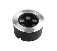 Faretto LED Segnapasso Rotondo da Incasso 6W Calpestabile Silver 3000K IP67