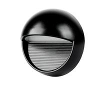V-TAC VT-1182 Lampada applique LED 3W parete segnapasso tondo nero IP65 bianco n