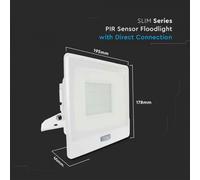 V-TAC VT-158S FARO SMD LED SAMSUNG 50W IP65 SENSORE DI MOVIMENTO E CREPUSCOLARE