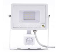 V-TAC Faro Faretto LED 10W con sensore crepuscolare e movimento PIR bianco