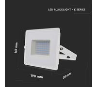 FARO LED 50W ULTRASOTTILE BIANCO NATURALE SMD BIANCO VT-4051-LED215962 V-TAC