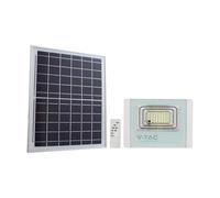 V-TAC Faro LED 35W 4000K con pannello solare e telecomando, bianco VT-100W-W 10410