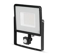 V-TAC Faro LED Chip Samsung 50W con Sensore di Movimento e Crepuscolare e Interruttore Manuale di Bloccaggio Colore Nero 4000K IP65