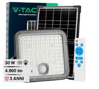 VT-10311 - Lampada a LED, faretto, 30 W, 4800 lm, 6400 K, sensore, nero