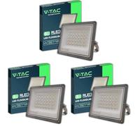 V-TAC Faro LED da Esterno 100W - [Chip Samsung + Tecnologia RLE] - 8150 Lumen - IP65 - Proiettore Faretto LED Nero Casa, Giardino, Garage, Magazzino - Luce CCT 3 IN 1 Calda, Fredda o Naturale