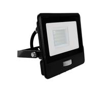 V-TAC Faro LED da Esterno con Chip Samsung 20W con Sensore PIR di Colore Nero Impermeabile con cavo da 1 metro, Luce Bianco Freddo