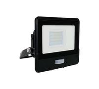 V-TAC PRO Faro LED VT-128S-LED20259 Chip Samsung 20W Sensore PIR Nero 3000K IP65