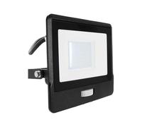 V-TAC PRO Faro LED Chip Samsung 30W con Sensore PIR Cavo 1m Colore Nero 4000K IP65