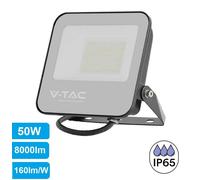 V-TAC Faro LED SMD 50W 160LM/W Colore Nero 4000K Naturale IP65 SLIM 8000lm [EEK: C]